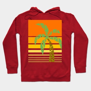 Tropical Geometric Palm Tree Art Hoodie